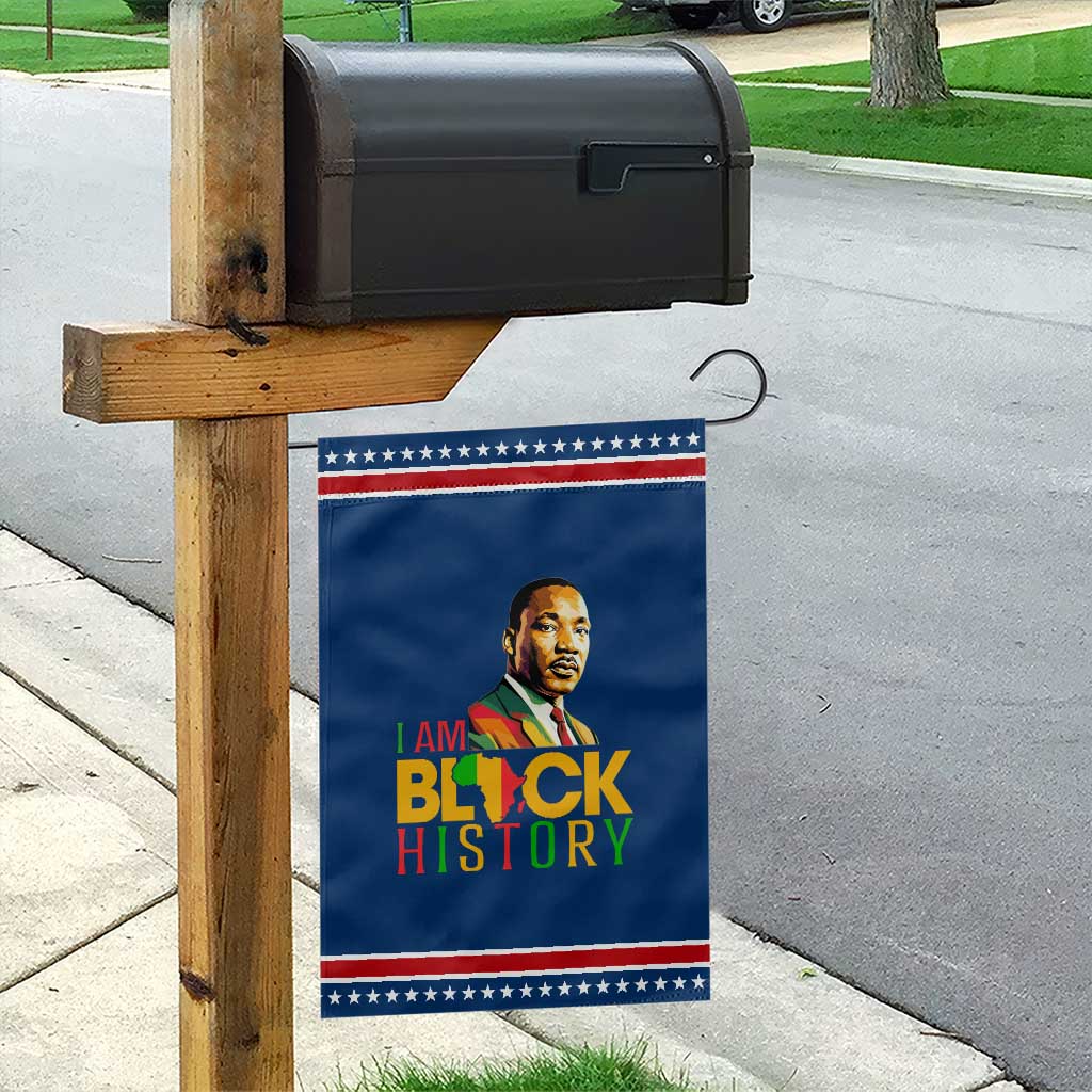 I Am Black History Garden Flag Martin Luther Jr King African American Pride