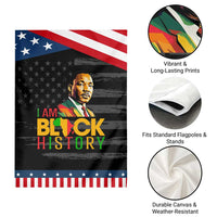 I Am Black History Garden Flag Martin Luther Jr King African American Pride