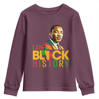 I Am Black History Youth Sweatshirt Martin Luther Jr King African American Pride - Wonder Print Shop