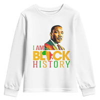 I Am Black History Youth Sweatshirt Martin Luther Jr King African American Pride - Wonder Print Shop