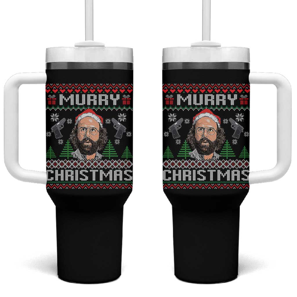 Murray Christmas Tumbler With Handle Funny Stranger Holiday Meme - Wonder Print Shop