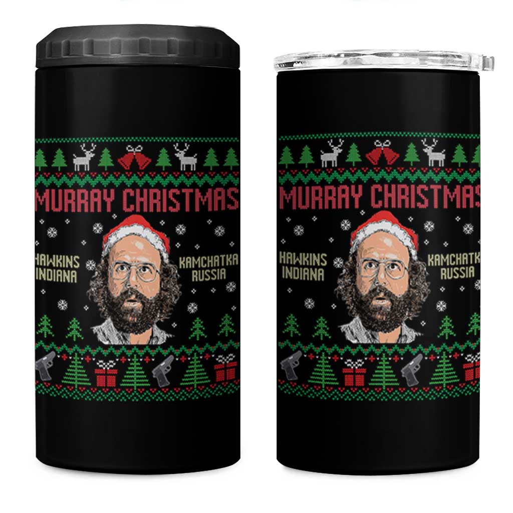 Stranger Christmas 4 in 1 Can Cooler Tumbler Funny Murray Hawkins - Wonder Print Shop