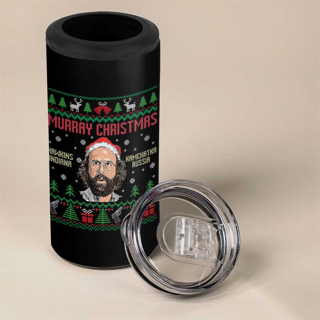 Stranger Christmas 4 in 1 Can Cooler Tumbler Funny Murray Hawkins - Wonder Print Shop