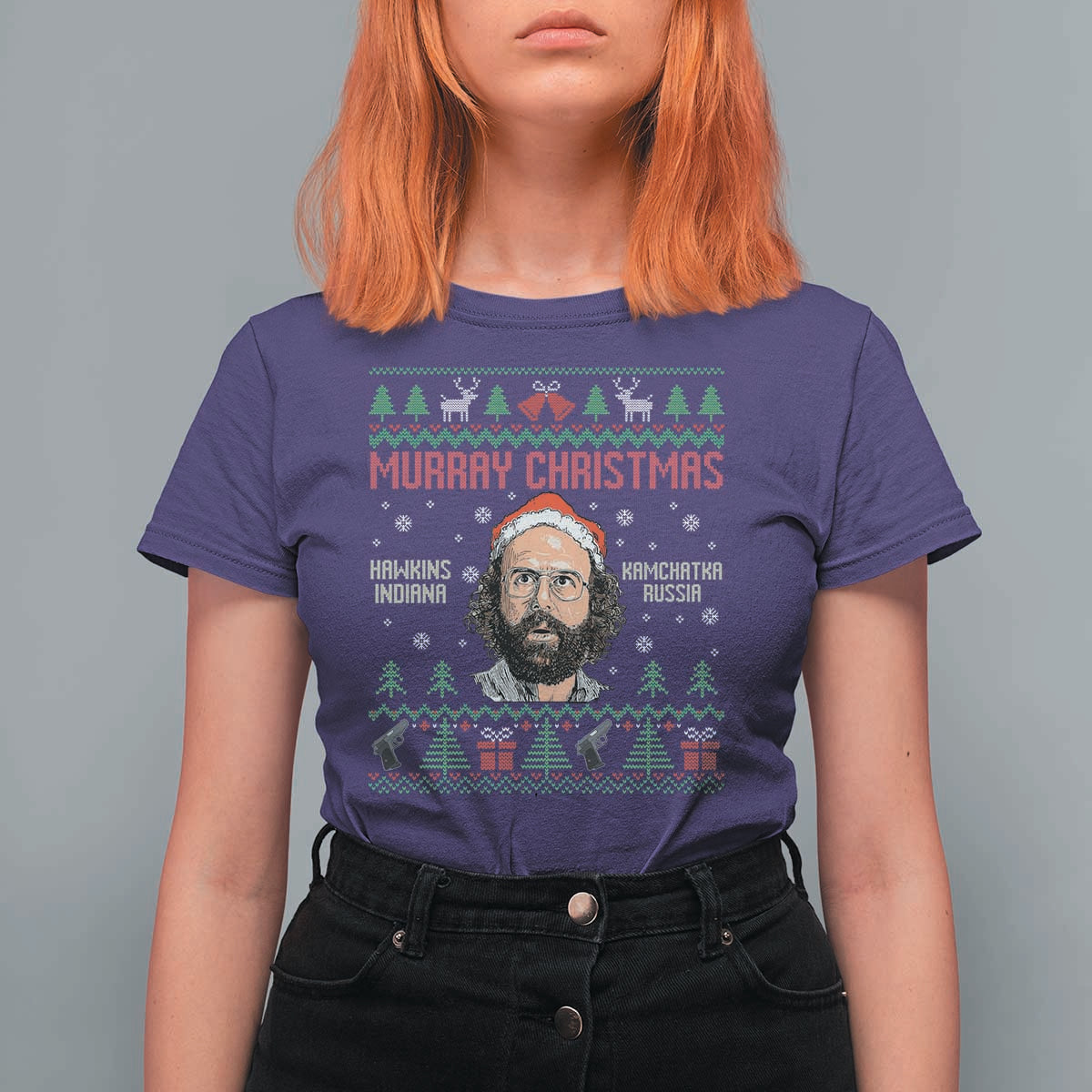 Stranger Christmas T Shirt For Women Funny Murray Hawkins - Wonder Print Shop