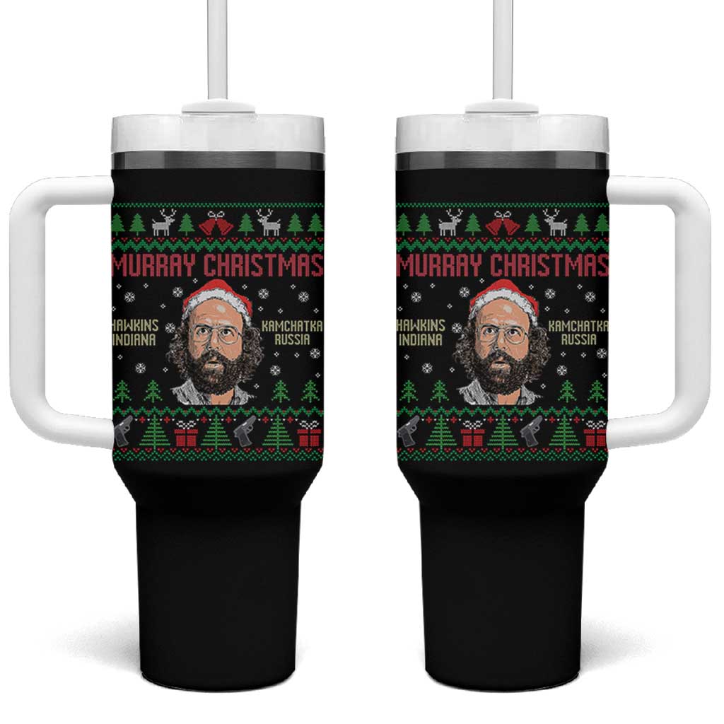 Stranger Christmas Tumbler With Handle Funny Murray Hawkins - Wonder Print Shop