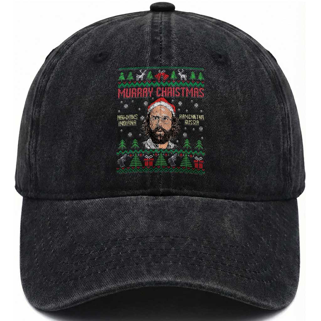 Stranger Christmas Washed Cotton Baseball Cap Funny Murray Hawkins
