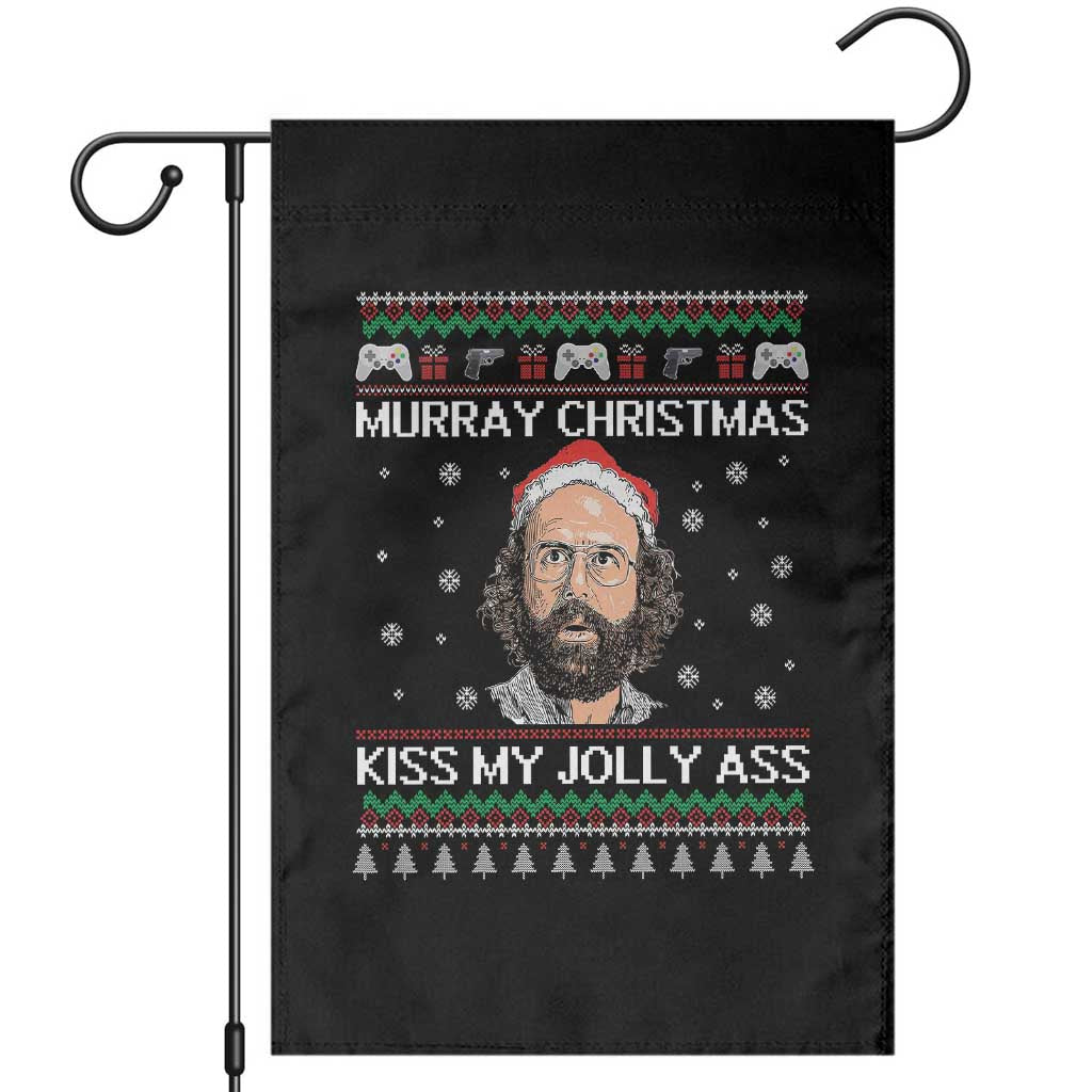 Stranger Christmas Garden Flag Santa Murray Kiss My Jolly Ass - Wonder Print Shop