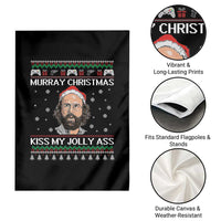 Stranger Christmas Garden Flag Santa Murray Kiss My Jolly Ass - Wonder Print Shop
