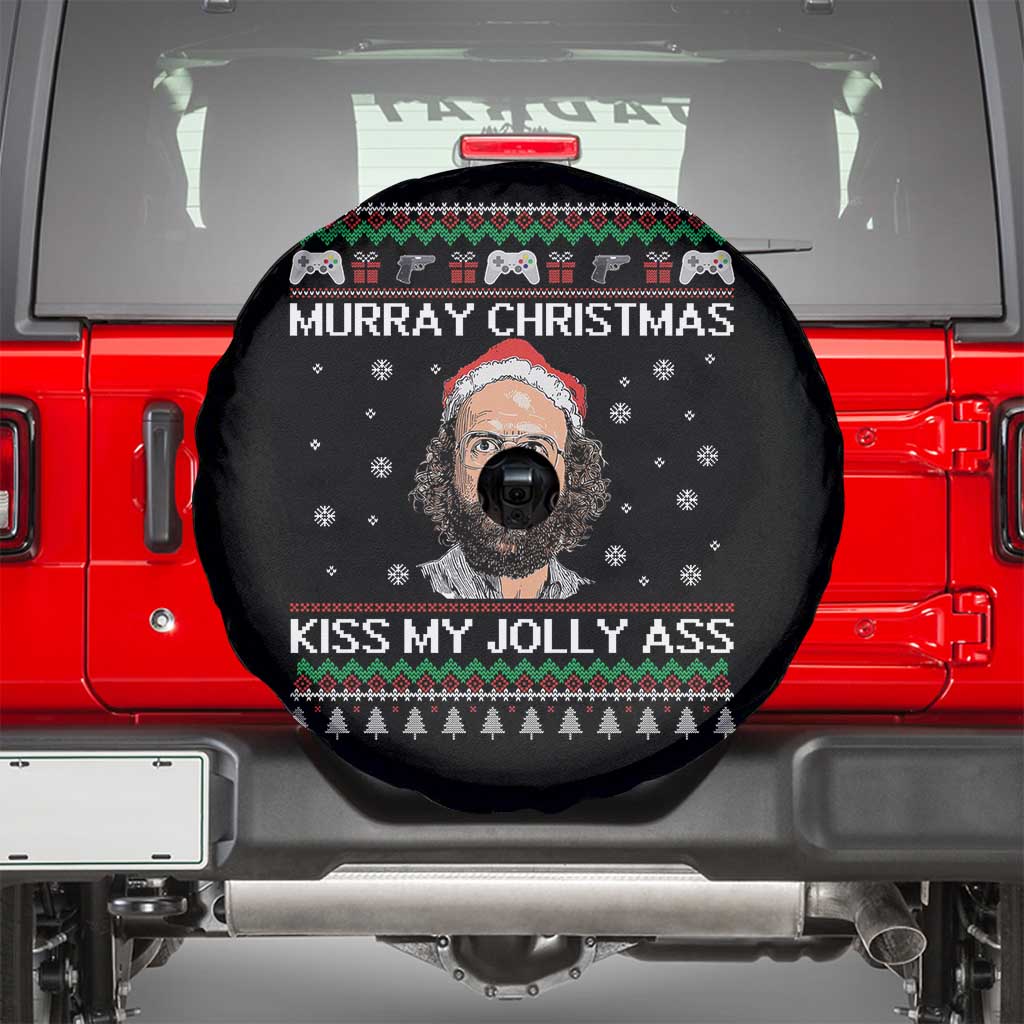 Stranger Christmas Spare Tire Cover Santa Murray Kiss My Jolly Ass - Wonder Print Shop
