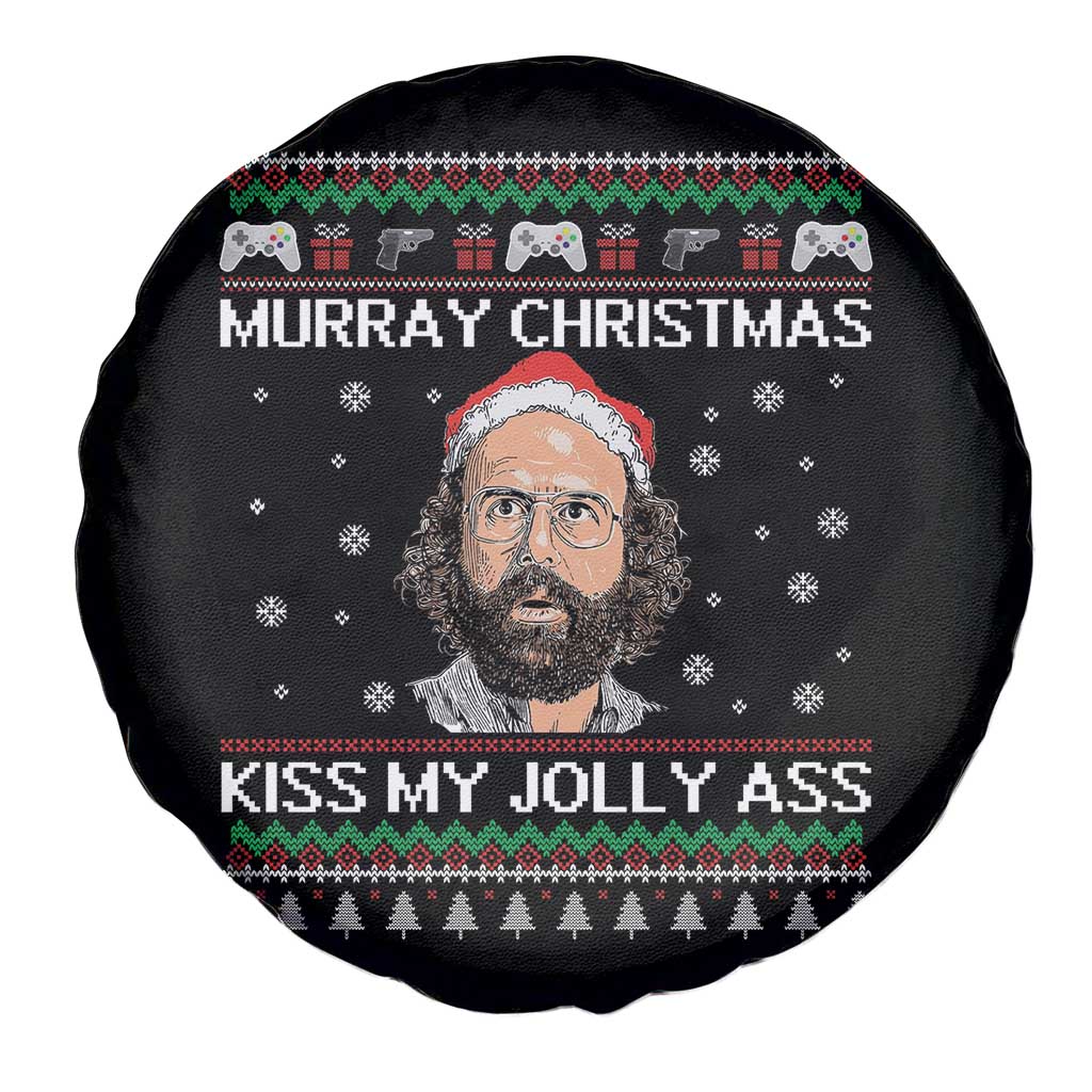 Stranger Christmas Spare Tire Cover Santa Murray Kiss My Jolly Ass - Wonder Print Shop