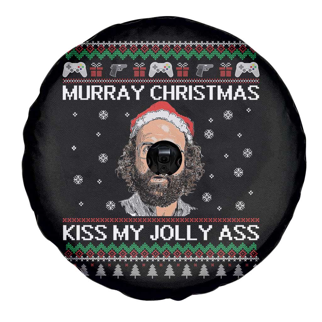 Stranger Christmas Spare Tire Cover Santa Murray Kiss My Jolly Ass - Wonder Print Shop