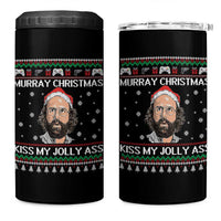 Stranger Christmas 4 in 1 Can Cooler Tumbler Santa Murray Kiss My Jolly Ass - Wonder Print Shop