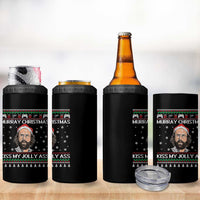 Stranger Christmas 4 in 1 Can Cooler Tumbler Santa Murray Kiss My Jolly Ass - Wonder Print Shop