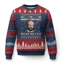 Stranger Christmas Ugly Christmas Sweater Santa Murray Kiss My Jolly Ass - Wonder Print Shop