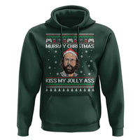 Stranger Christmas Hoodie Santa Murray Kiss My Jolly Ass - Wonder Print Shop