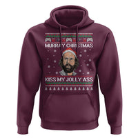 Stranger Christmas Hoodie Santa Murray Kiss My Jolly Ass - Wonder Print Shop