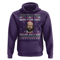 Stranger Christmas Hoodie Santa Murray Kiss My Jolly Ass - Wonder Print Shop