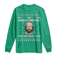 Stranger Christmas Long Sleeve Shirt Santa Murray Kiss My Jolly Ass - Wonder Print Shop