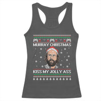 Stranger Christmas Racerback Tank Top Santa Murray Kiss My Jolly Ass - Wonder Print Shop