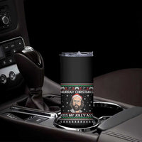 Stranger Christmas Skinny Tumbler Santa Murray Kiss My Jolly Ass - Wonder Print Shop