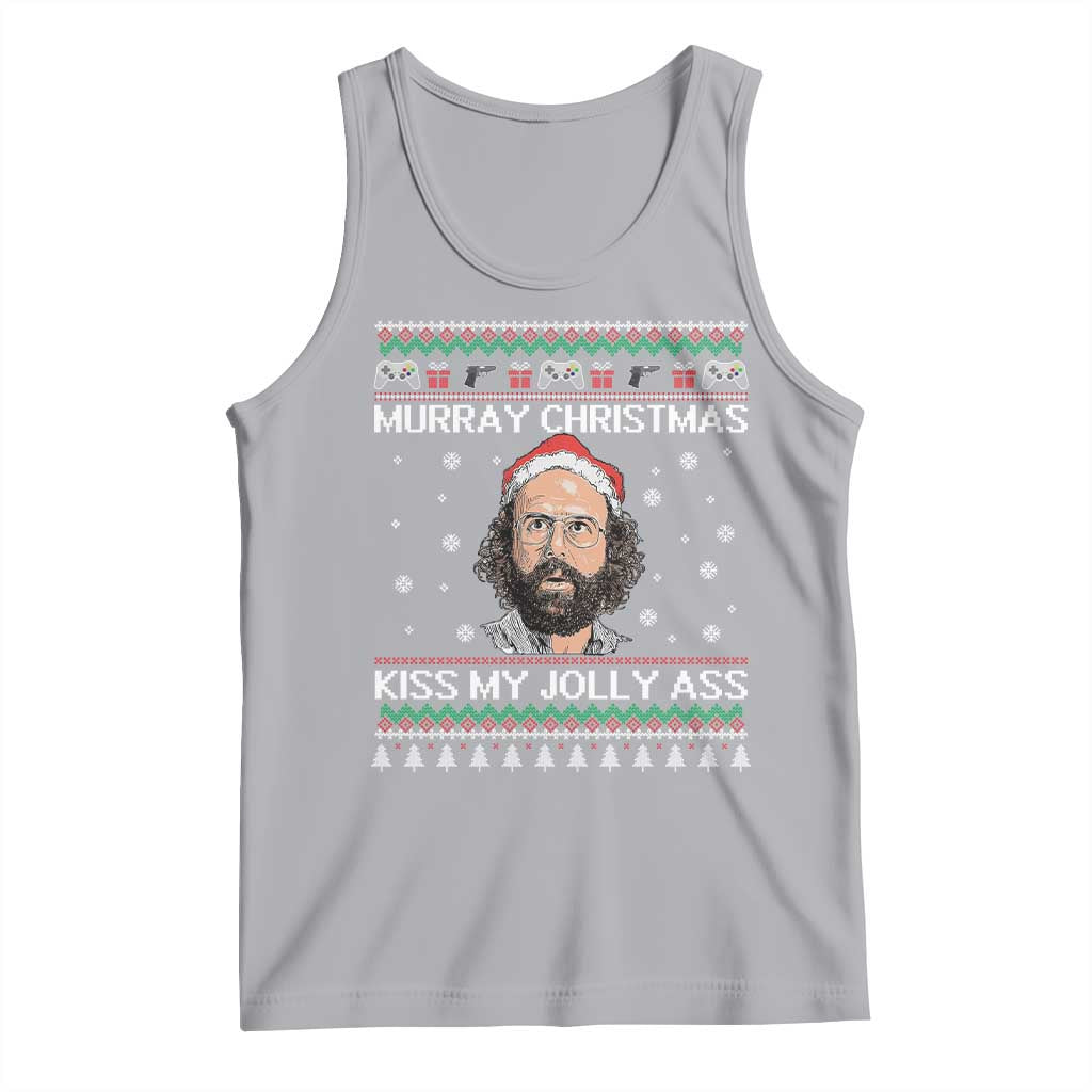 Stranger Christmas Tank Top Santa Murray Kiss My Jolly Ass - Wonder Print Shop
