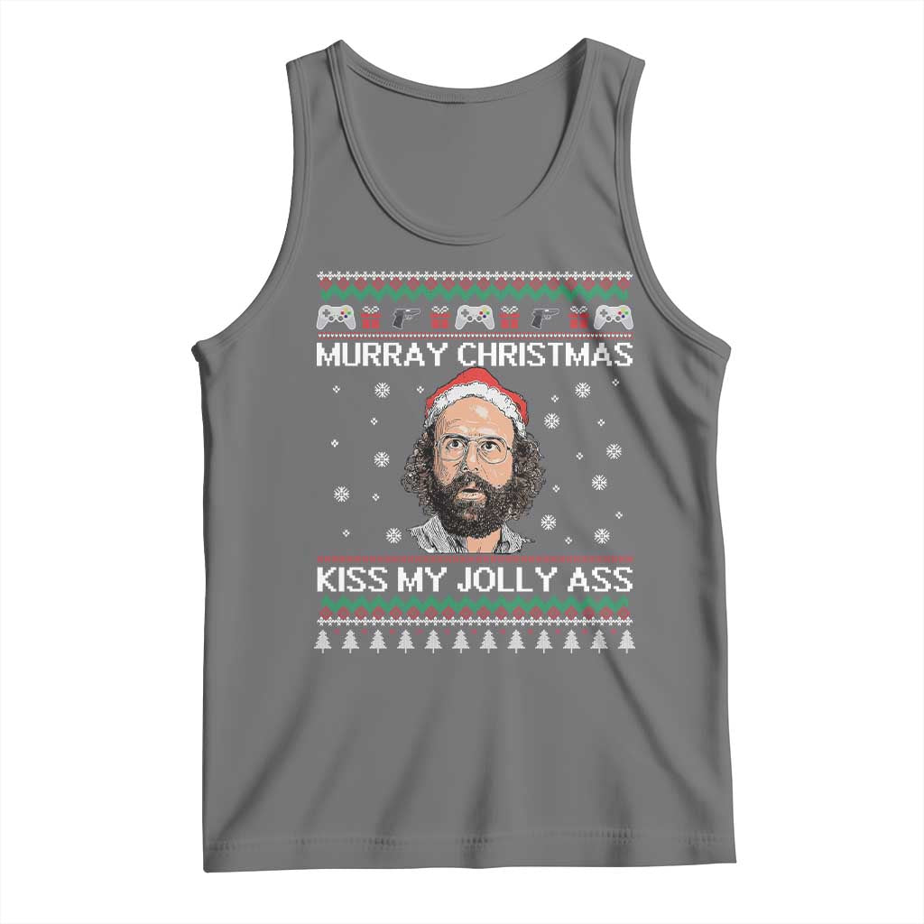 Stranger Christmas Tank Top Santa Murray Kiss My Jolly Ass - Wonder Print Shop