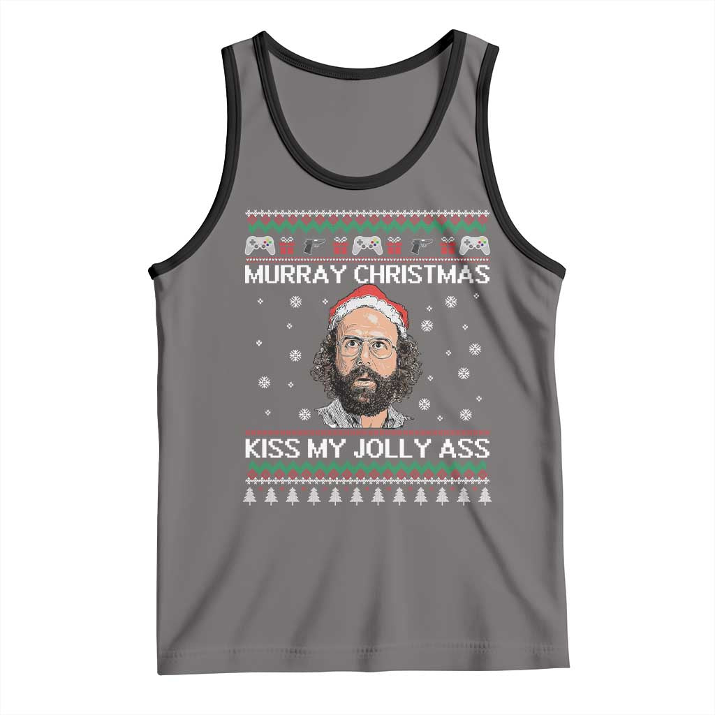 Stranger Christmas Tank Top Santa Murray Kiss My Jolly Ass - Wonder Print Shop