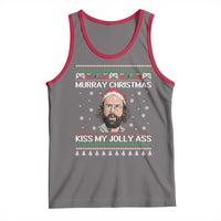Stranger Christmas Tank Top Santa Murray Kiss My Jolly Ass - Wonder Print Shop
