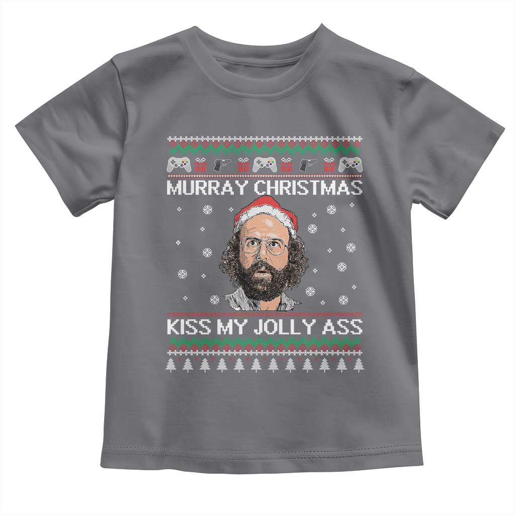Stranger Christmas Toddler T Shirt Santa Murray Kiss My Jolly Ass - Wonder Print Shop
