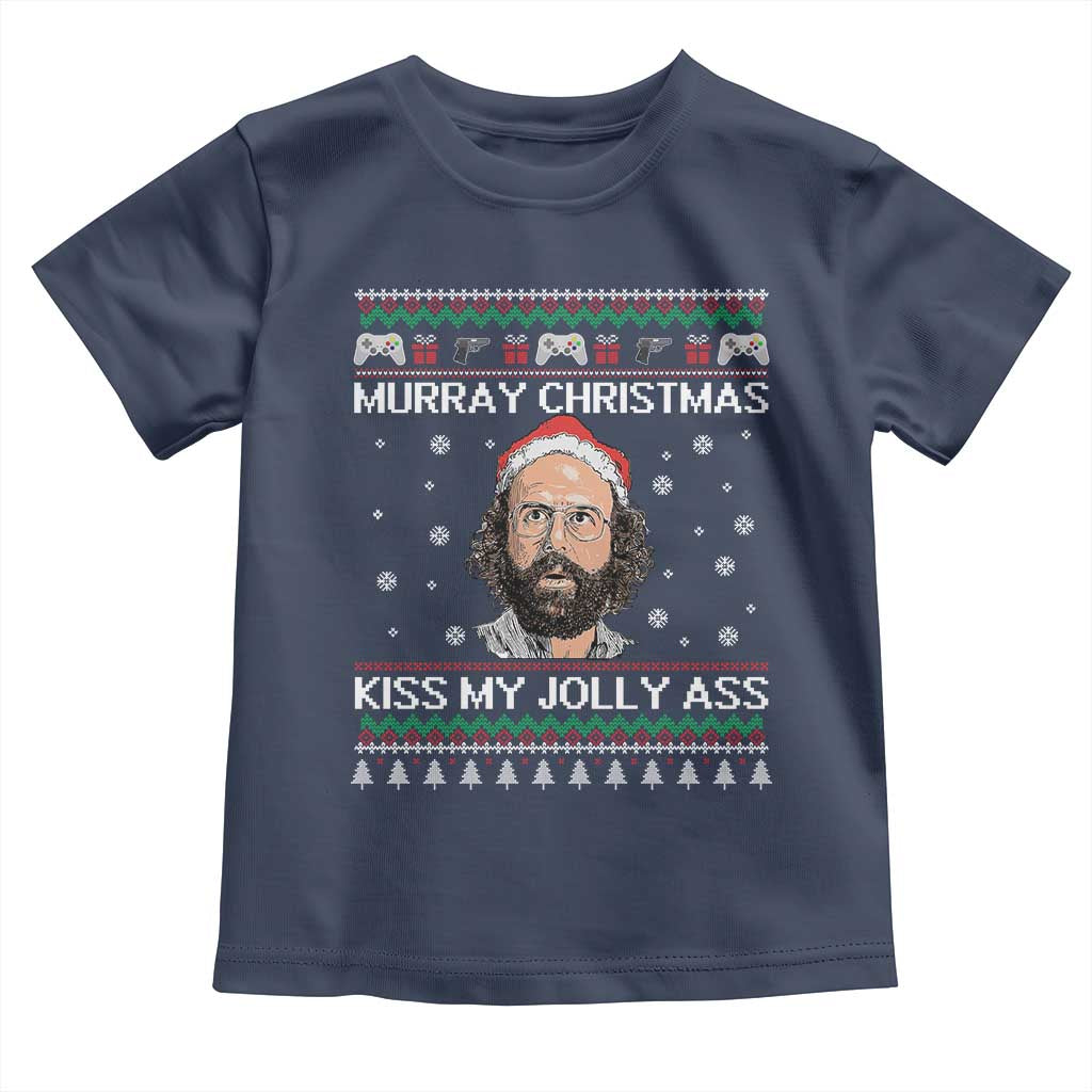 Stranger Christmas Toddler T Shirt Santa Murray Kiss My Jolly Ass - Wonder Print Shop