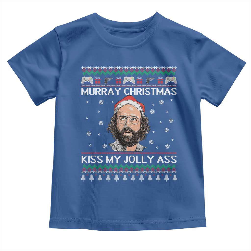 Stranger Christmas Toddler T Shirt Santa Murray Kiss My Jolly Ass - Wonder Print Shop