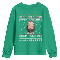Stranger Christmas Youth Sweatshirt Santa Murray Kiss My Jolly Ass - Wonder Print Shop