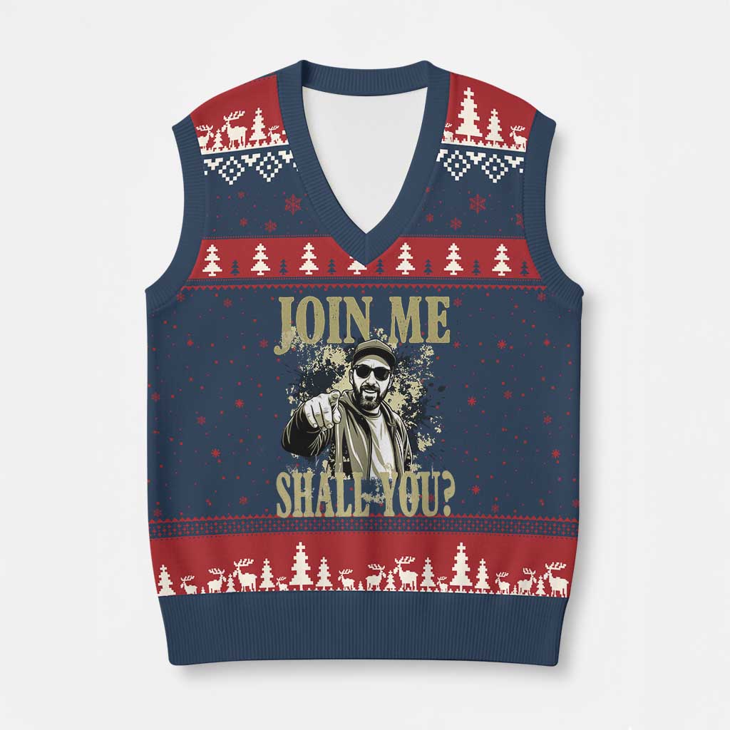 Adam Memorial Tribute V-Neck Knit Sweater Vest Join Me Shall You