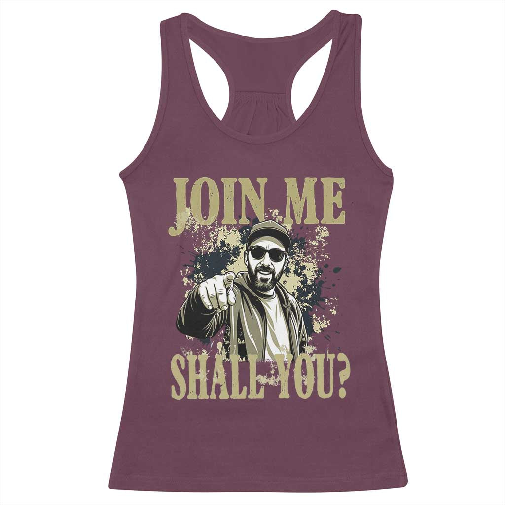 Adam Memorial Tribute Racerback Tank Top Join Me Shall You