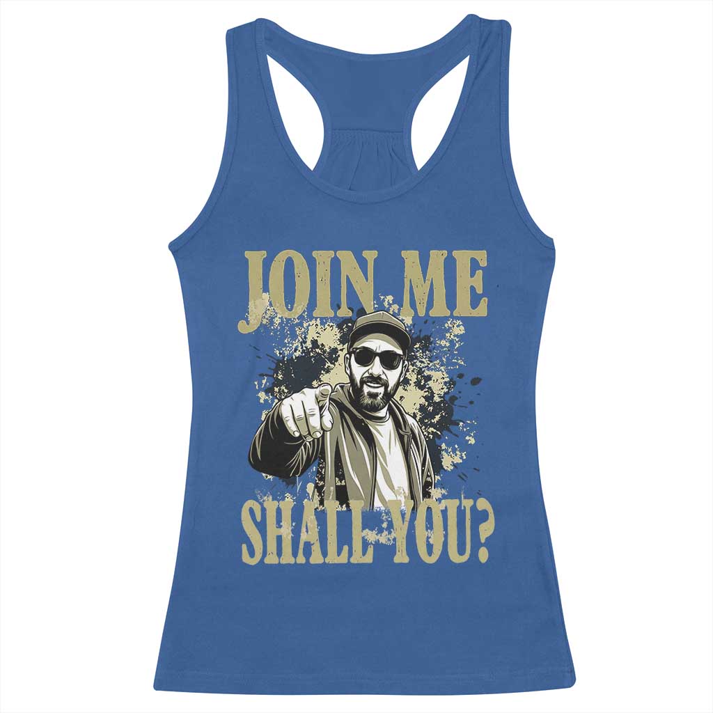 Adam Memorial Tribute Racerback Tank Top Join Me Shall You