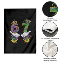 67 Mardi Gras Meme Garden Flag Funny Six Seven Hand Carnival Trendy
