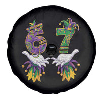67 Mardi Gras Meme Spare Tire Cover Funny Six Seven Hand Carnival Trendy