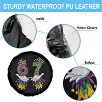 67 Mardi Gras Meme Spare Tire Cover Funny Six Seven Hand Carnival Trendy