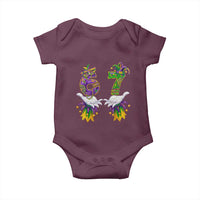 67 Mardi Gras Meme Baby Onesie Funny Six Seven Hand Carnival Trendy