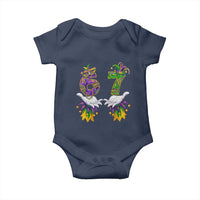 67 Mardi Gras Meme Baby Onesie Funny Six Seven Hand Carnival Trendy