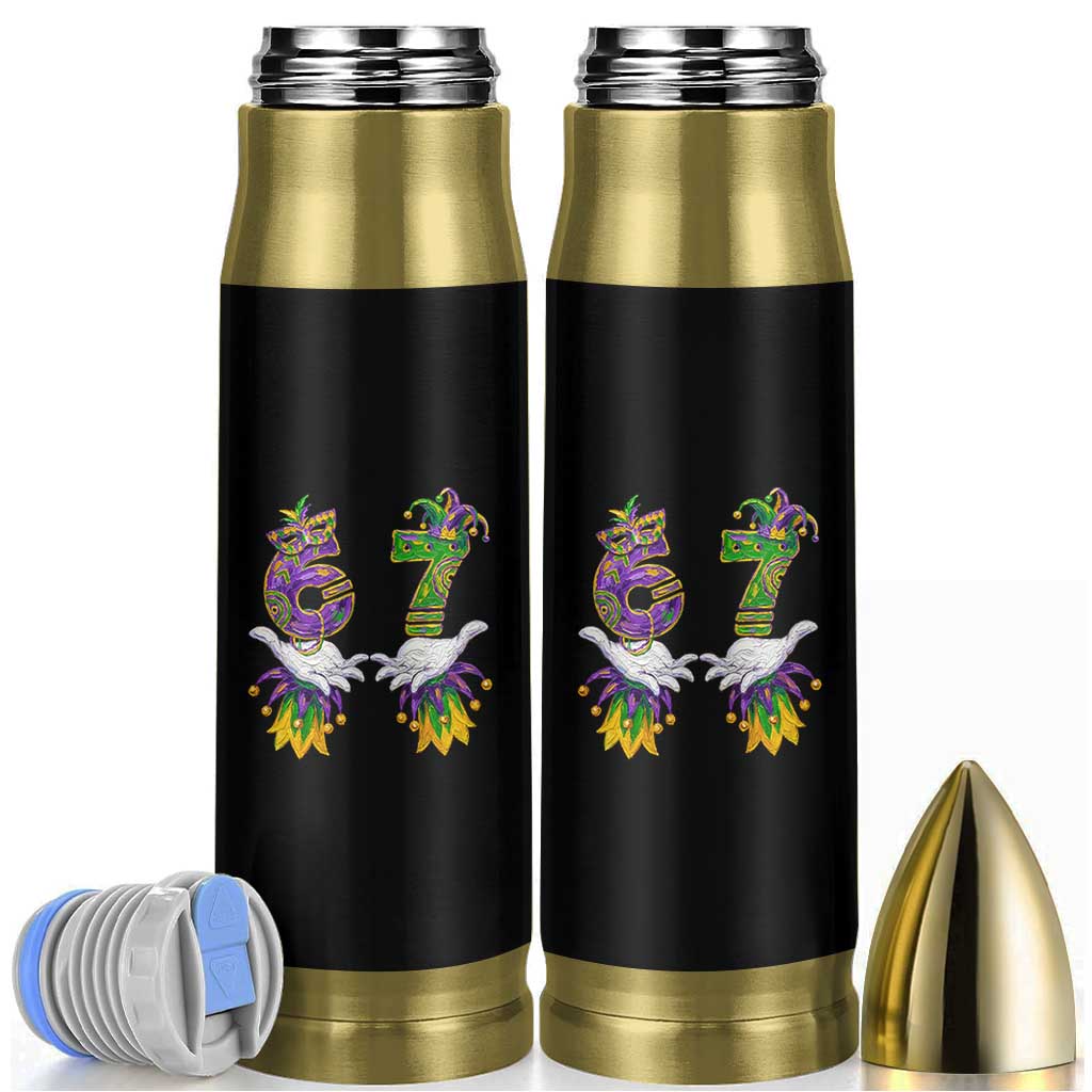 67 Mardi Gras Meme Bullet Tumbler Funny Six Seven Hand Carnival Trendy