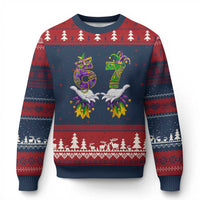 67 Mardi Gras Meme Ugly Christmas Sweater Funny Six Seven Hand Carnival Trendy
