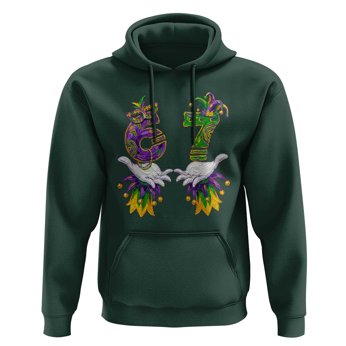 67 Mardi Gras Meme Hoodie Funny Six Seven Hand Carnival Trendy