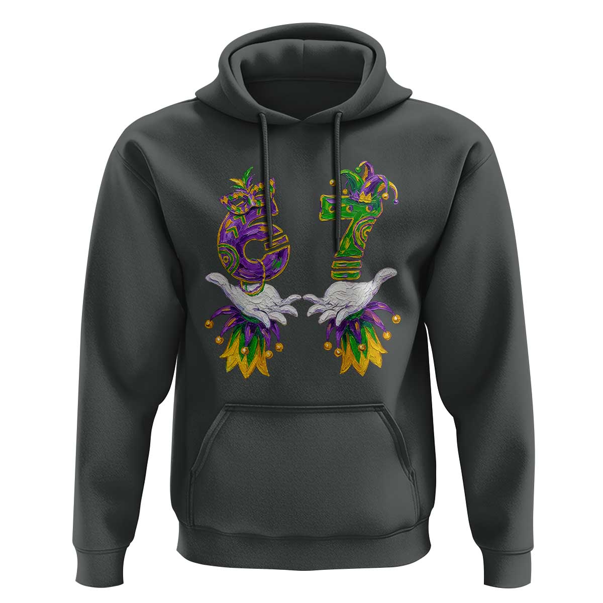 67 Mardi Gras Meme Hoodie Funny Six Seven Hand Carnival Trendy