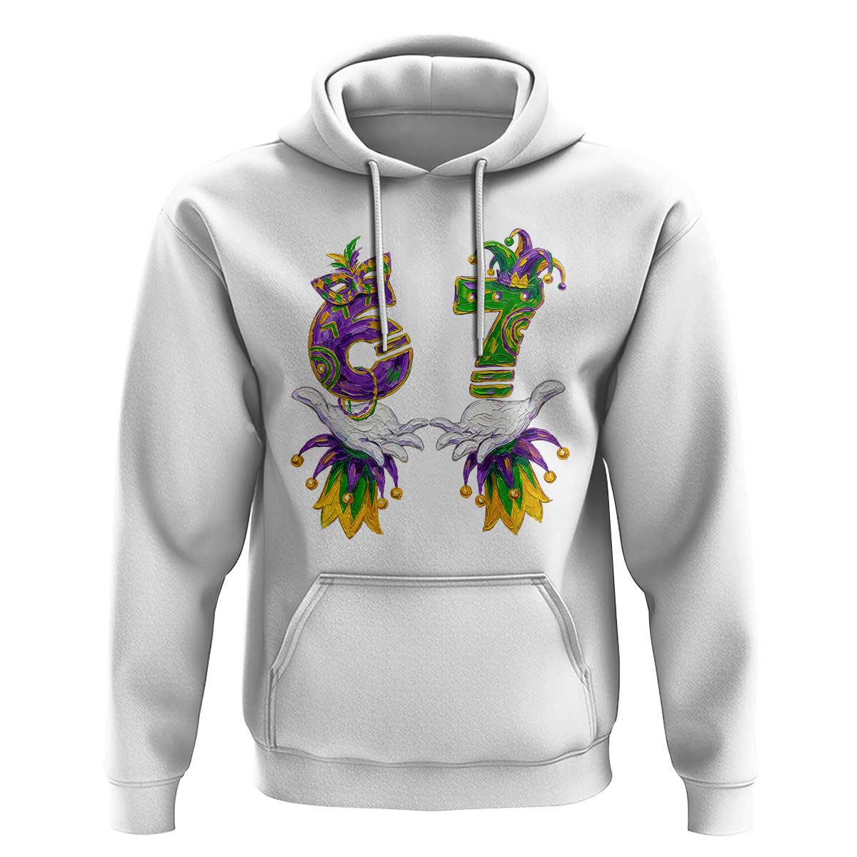 67 Mardi Gras Meme Hoodie Funny Six Seven Hand Carnival Trendy