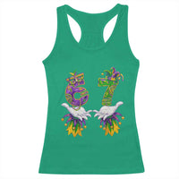 67 Mardi Gras Meme Racerback Tank Top Funny Six Seven Hand Carnival Trendy