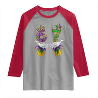 67 Mardi Gras Meme Raglan Shirt Funny Six Seven Hand Carnival Trendy