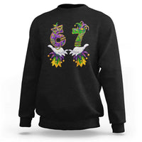 67 Mardi Gras Meme Sweatshirt Funny Six Seven Hand Carnival Trendy
