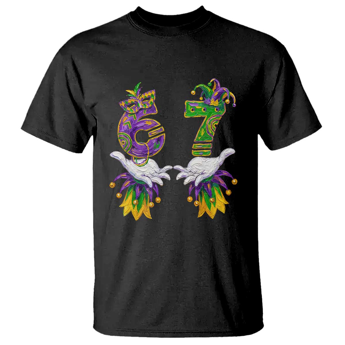 67 Mardi Gras Meme T Shirt Funny Six Seven Hand Carnival Trendy