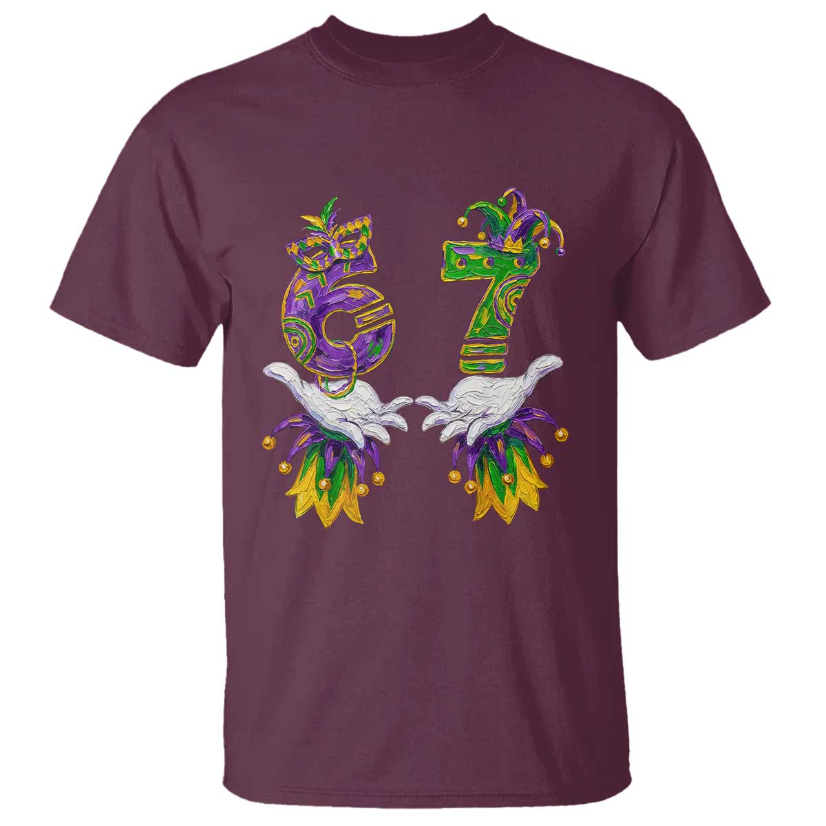 67 Mardi Gras Meme T Shirt Funny Six Seven Hand Carnival Trendy